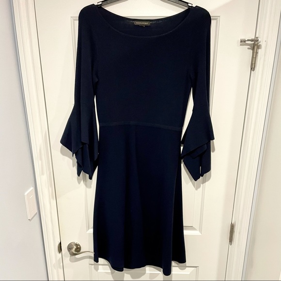 Banana Republic Navy Handkerchief Sleeve Dress - Picture 9 of 10